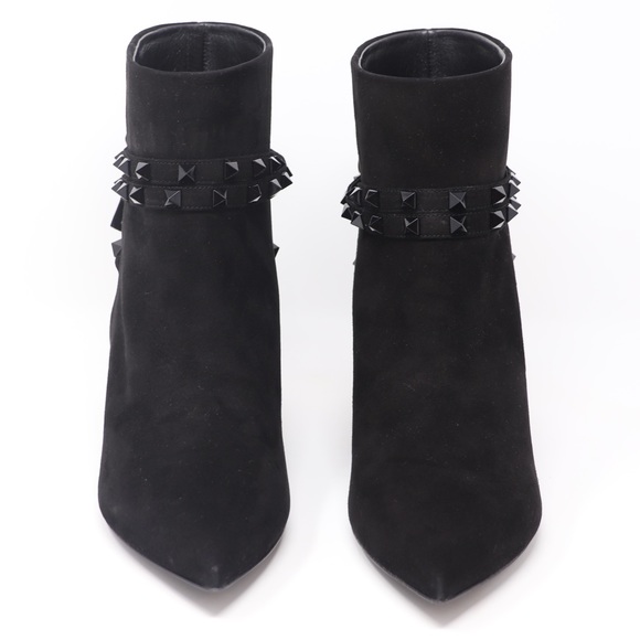 Brand New 8 Valentino Garavani Rockstud Flair Suede Booties - Picture 5 of 12